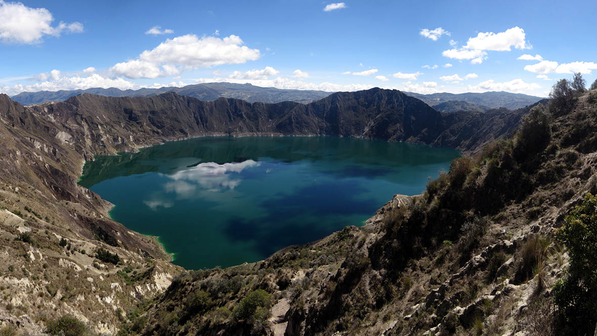 Quilotoa caldera in Ecuador