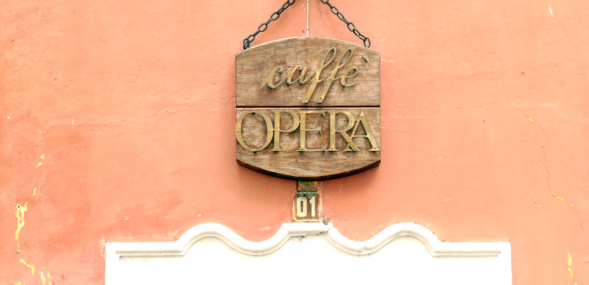 cafe opera antigua sign
