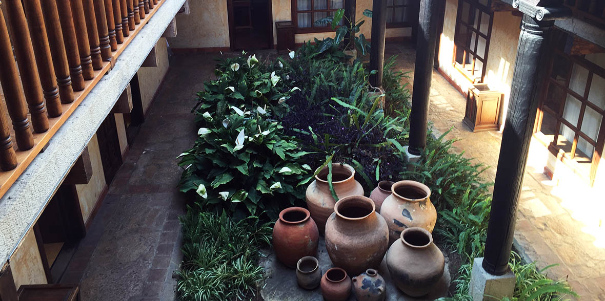 courtyard at casavieja hotel