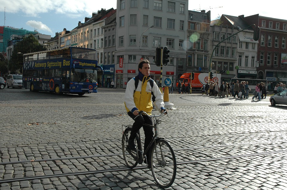 copenhagen man on bicycle