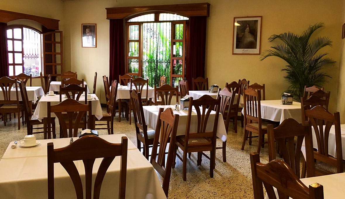 Dining at Hotel Austria in Leon