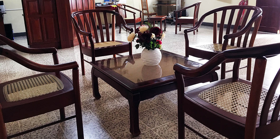 Lobby at Hotel Austria in Leon, Nicaragua