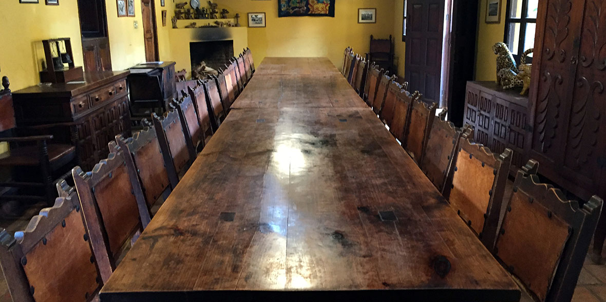 Na Bolom dining room table