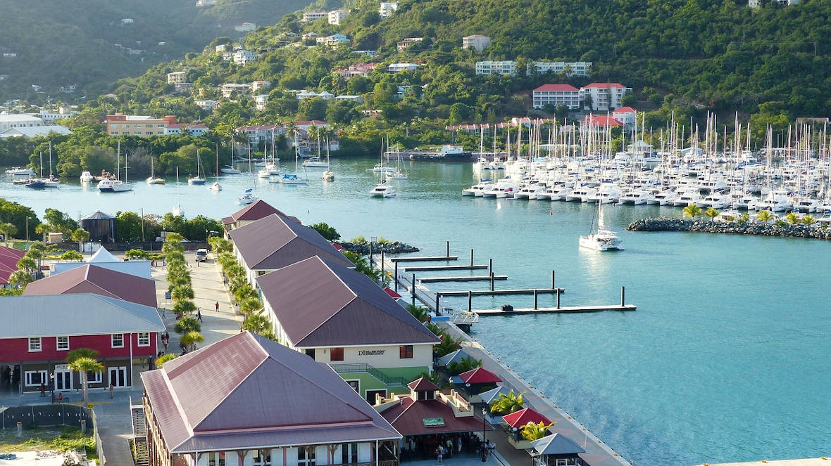 Road Town in the british virgin islands